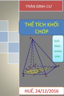 Bài tập trắc nghiệm Thể tích khối chóp - Trần Đình Cư